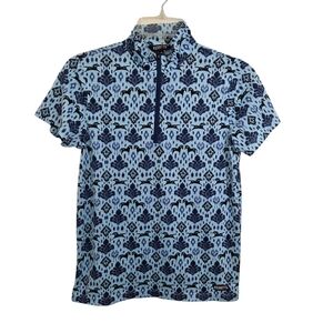 Kerrits Girls Always Cool Ice Fil Shirt Blue Horse Equestrian Riding Size XL